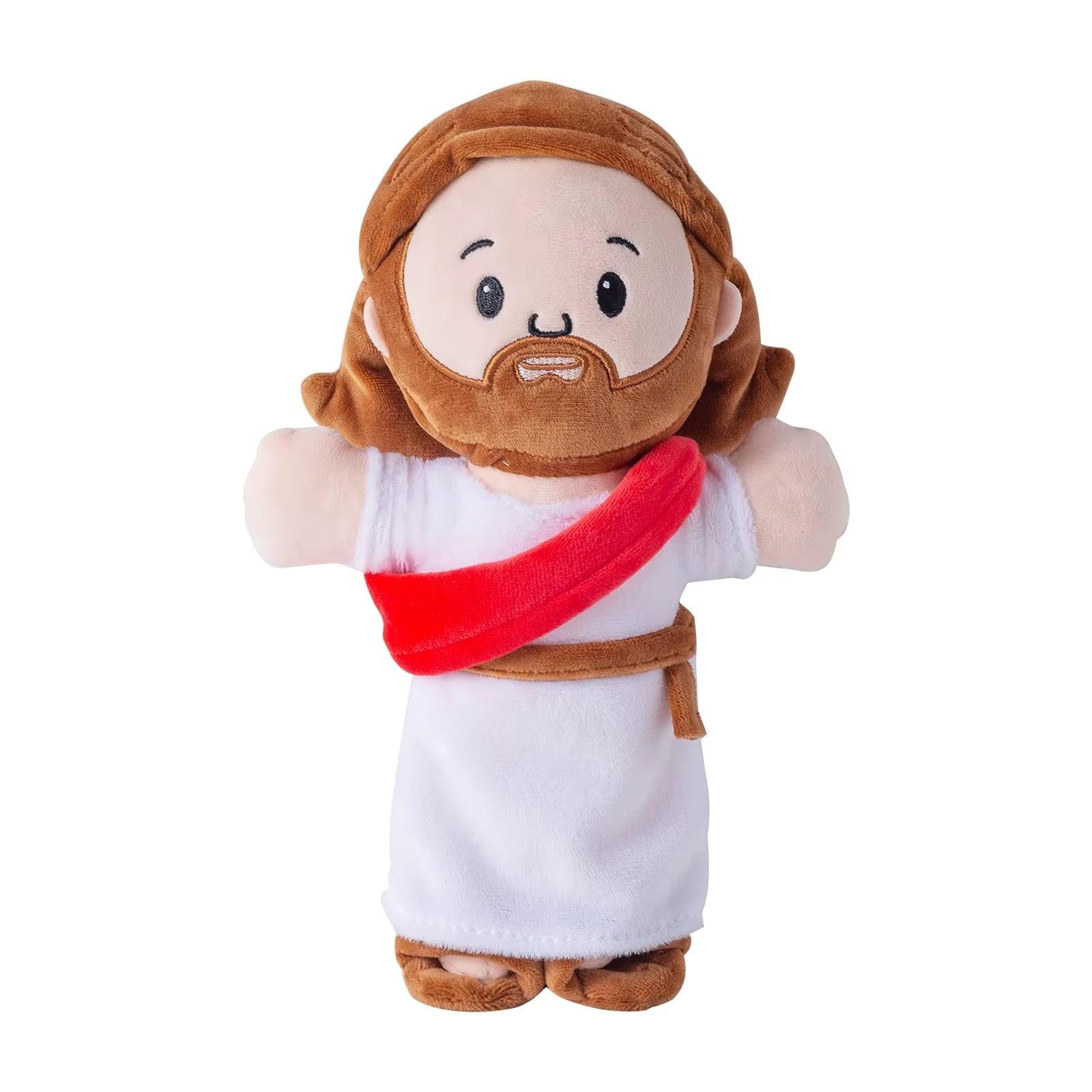 25Cm/50Cm Cartoon Jesus Pillow Stuffed Toy Bedside Sofa Cushion Christmas Gift Soft Plush Doll with Bible Pillow for Children